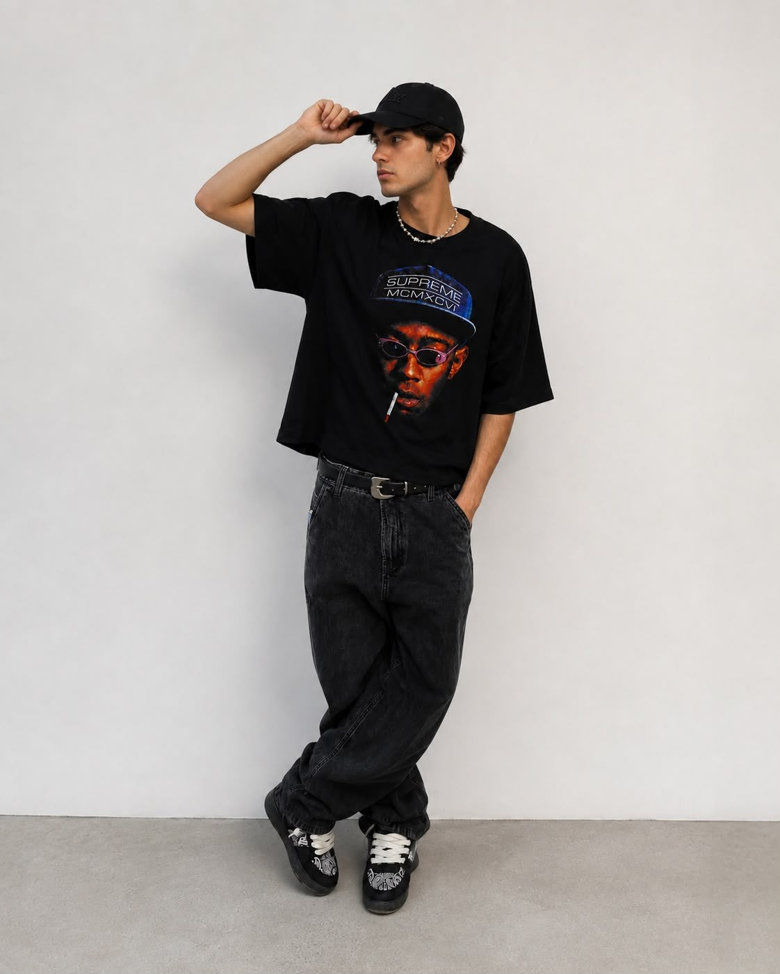 Remera Tyler The Creator Oversize Negra