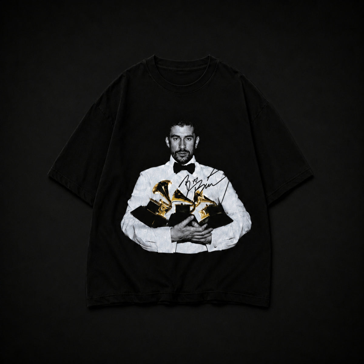 Remera Bad Bunny Oversize Negra