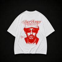 Remera Bad Bunny Oversize Blanca