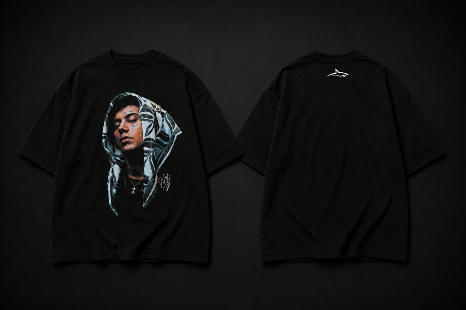 Remera Duki Oversize Negra